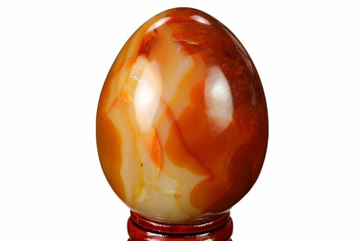 Colorful, Polished Carnelian Agate Egg - Madagascar #172699